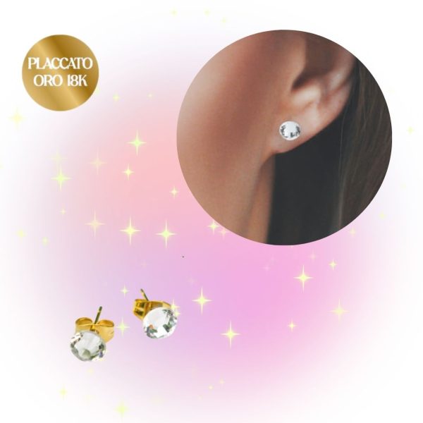 Orecchini Placcati Oro 18K Punto luce 2Easy New Bijoux