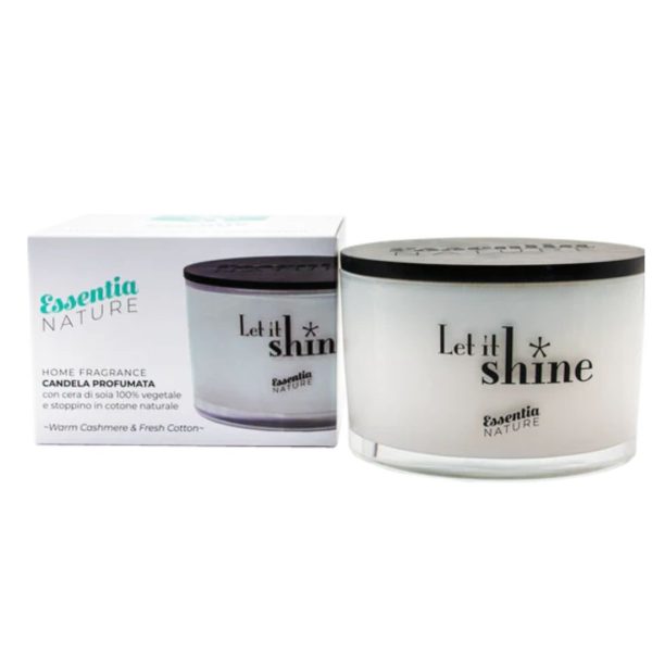 Candela profumata Warm Cashmere e Fresh Cotton in vaso 100g