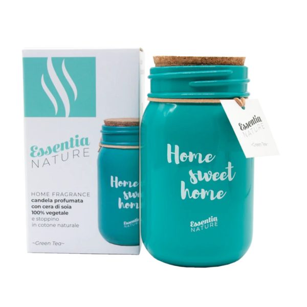 Candela Profumata Green Tea in Giara 100g Essentia Nature