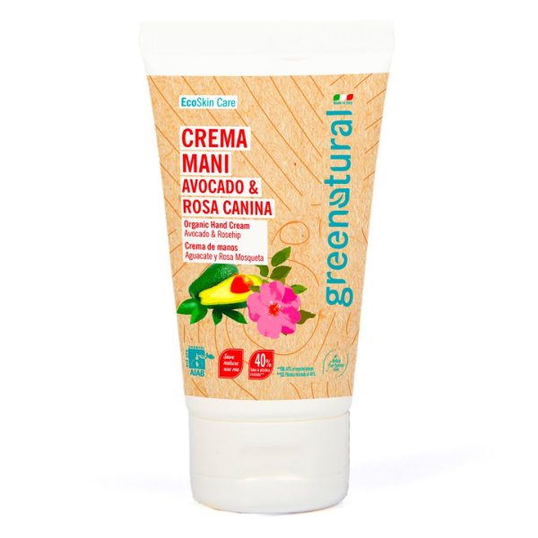 Crema Mani Protettiva Avocado e Rosa Canina Greenatural