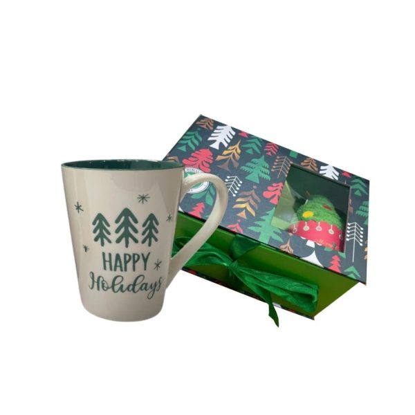 Christmas box Happy Holidays Mug 400ml e Tovaglietta Himalaya