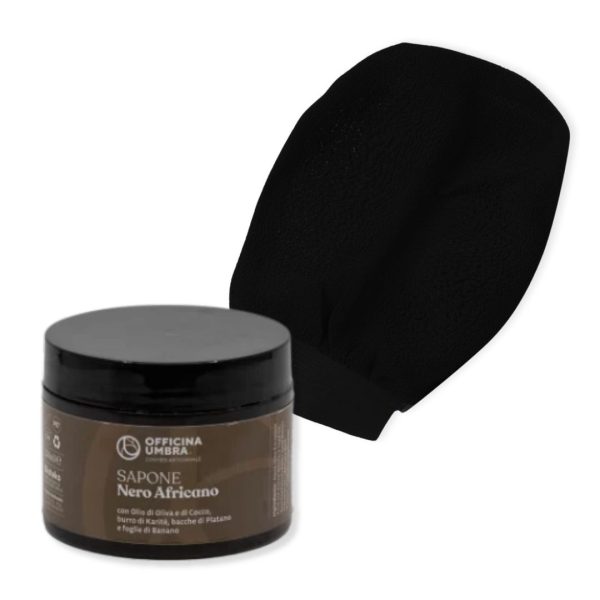 Sapone Nero Africano e Guanto di Kessa Officina Umbra