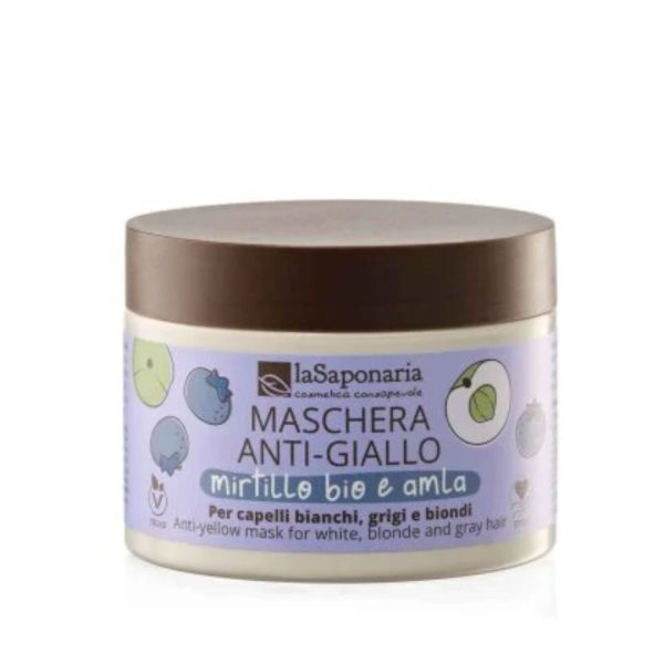 Maschera anti-giallo Mirtillo Bio e Amla La Saponaria