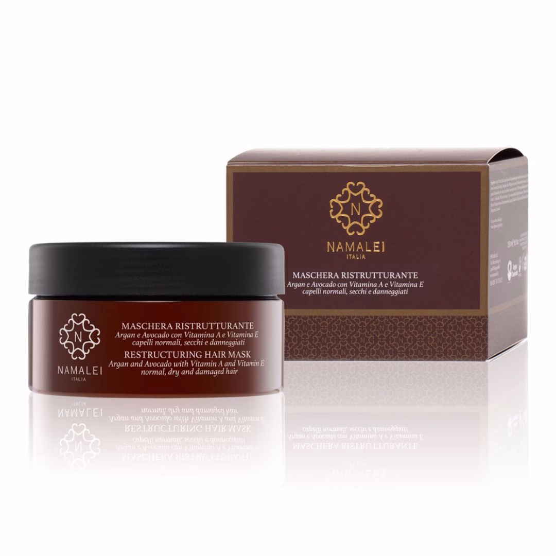 Maschera Ristrutturante Argan e Avocado con Vitamina A e Vitamina E Namalei