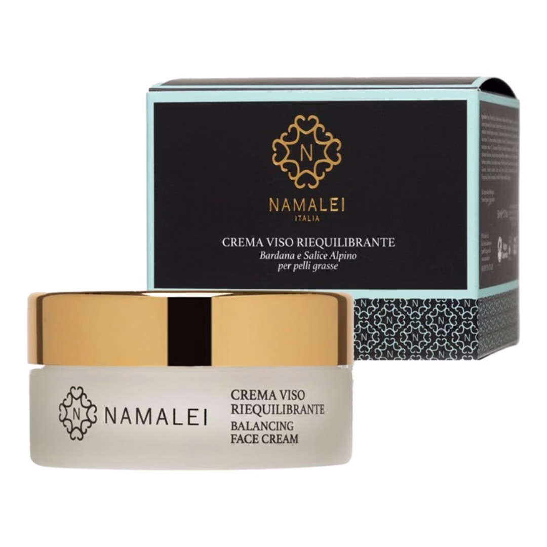 Crema Viso Riequilibrante Pelli Grasse Bardana e Salice Alpino - Namalei (2) Crema Viso Riequilibrante Pelli Grasse Bardana e Salice Alpino Namalei