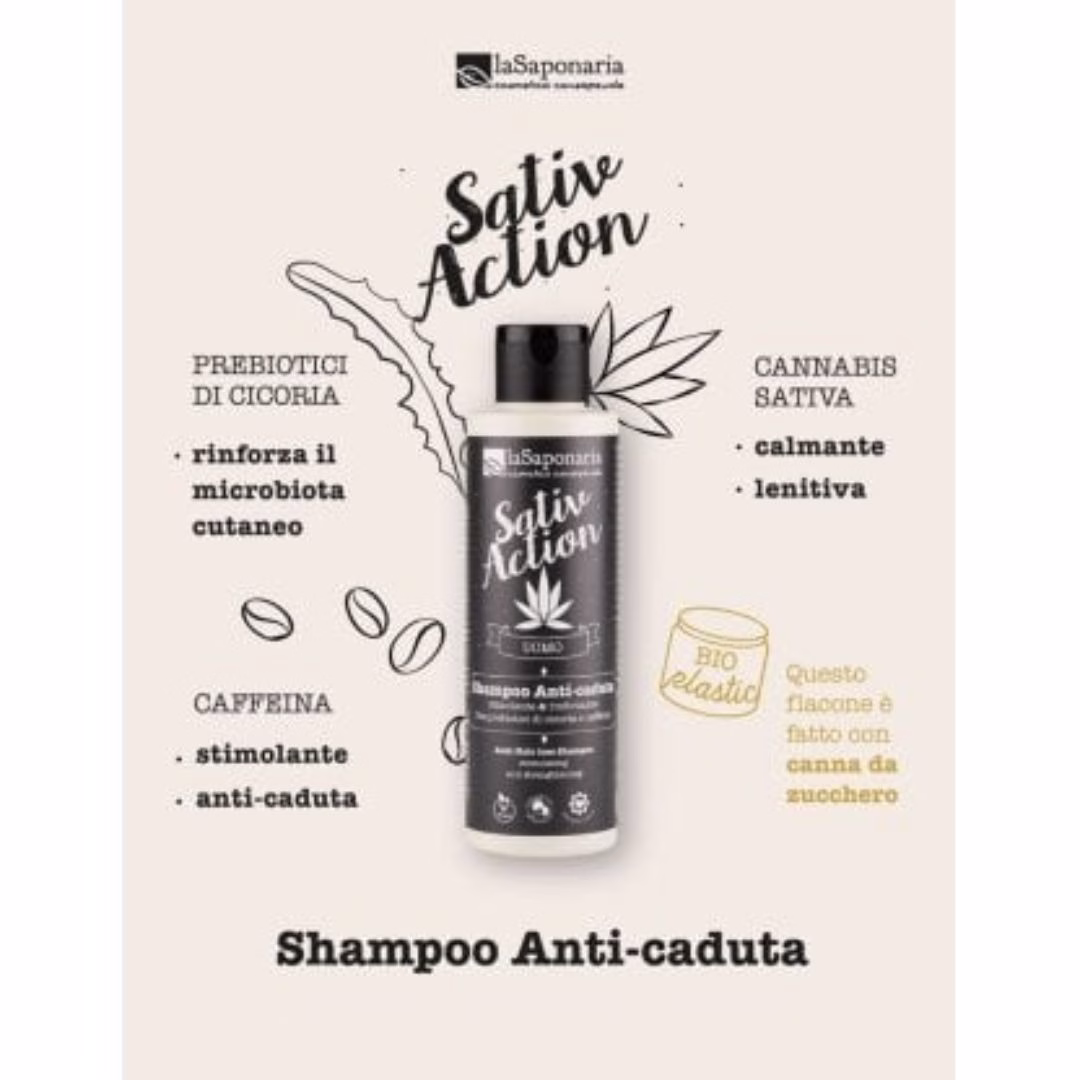 Sativ Action Shampoo bio anticaduta La Saponaria