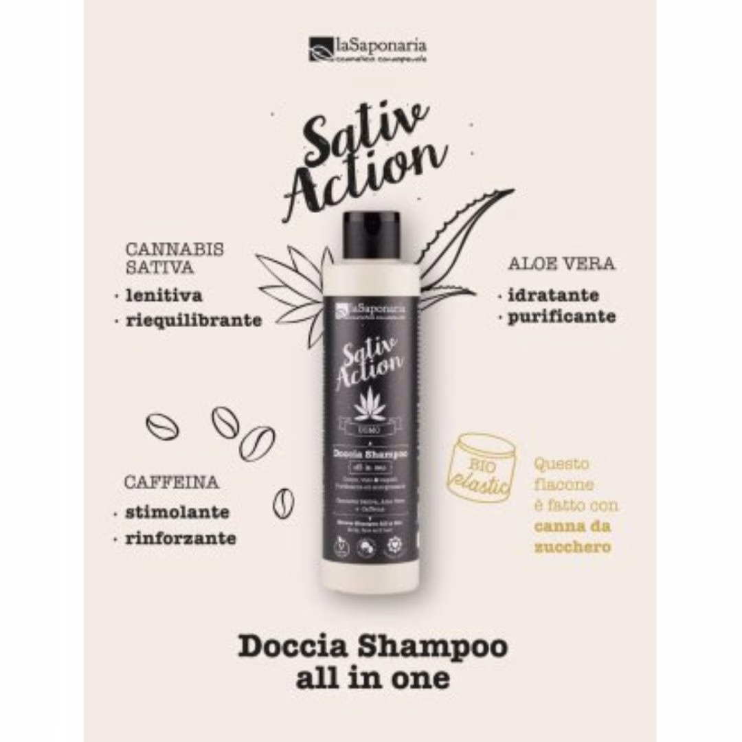 Sativ Action Doccia Shampoo all in oneLa Saponaria