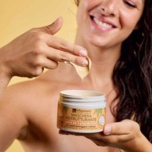 Maschera ristrutturante Cocco Bio e Fitocheratina La Saponaria