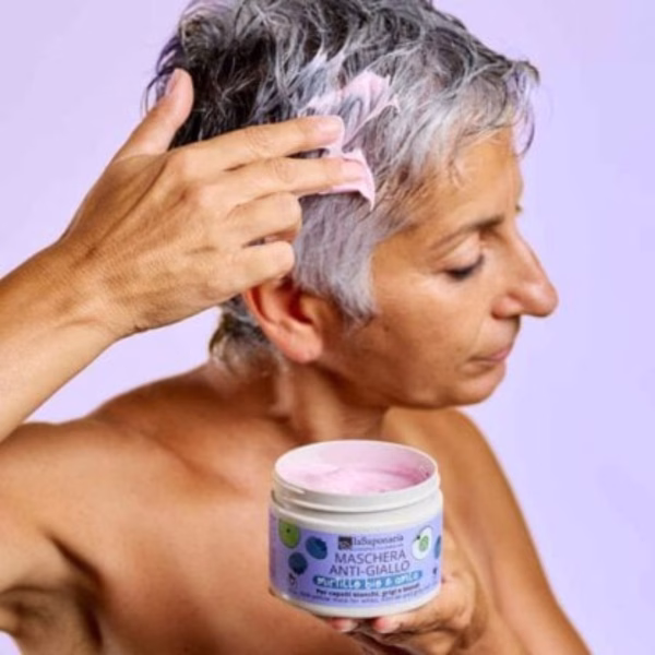 Maschera anti-giallo Mirtillo Bio e Amla La Saponaria