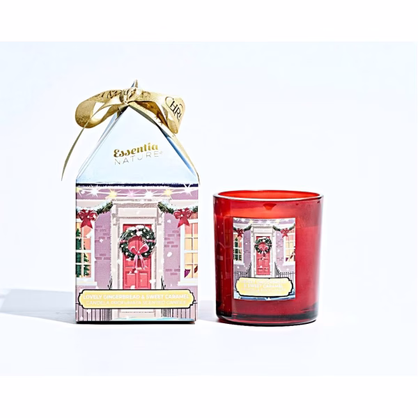 Il Villaggio Profumato Candela Natale Lovely Gingerbread e Sweet Caramel Essentia Nature