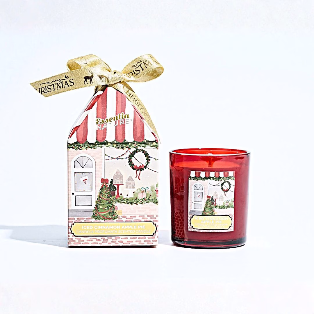 Il Villaggio Profumato Candela Natale Ice Cinnamon e Apple Pie Essentia Nature
