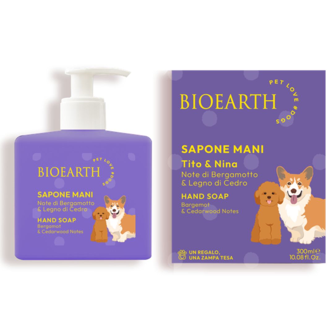 Sapone Mani Note di bergamotto e legno di cedro Tito e Nina Bioearth