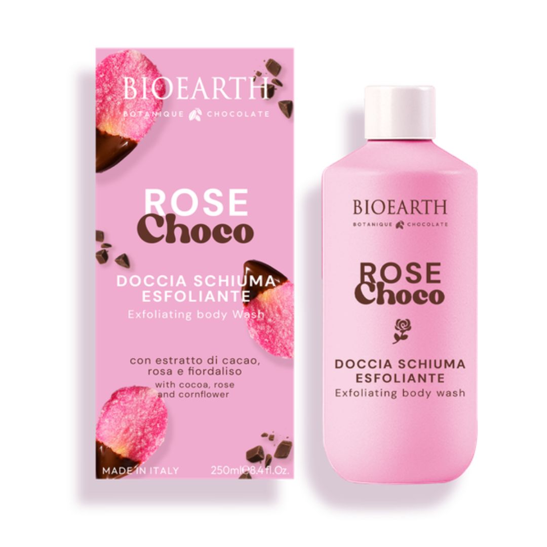 Rose Choco Doccia schiuma esfoliante - Bioearth Rose Choco Doccia schiuma esfoliante Bioearth