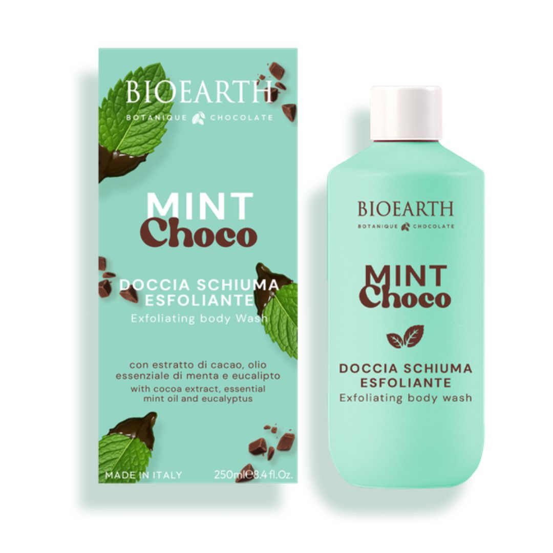 Mint Choco Doccia schiuma esfoliante Bioearth