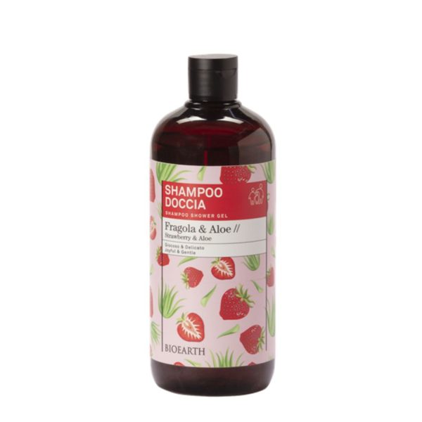 Family Shampoo Doccia Fragola e aloe Bioearth