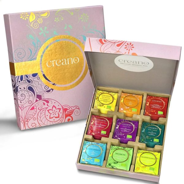 Scatola Regalo Organic Herbal Fruit Spice Tea 45 pezzi Creano