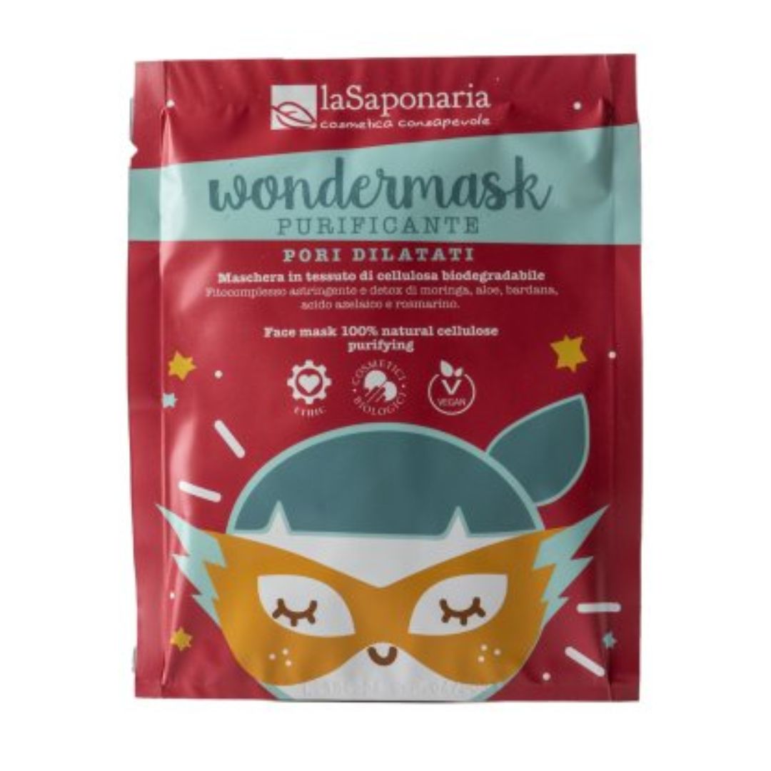 Wondermask maschera in tessuto purificante La Saponaria