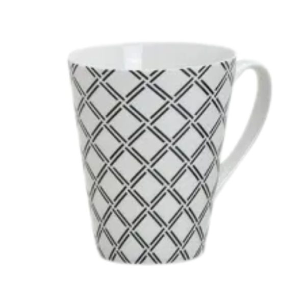 Tazza Bianca rombi neri