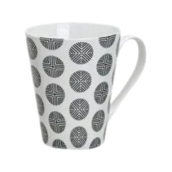 Tazza Bianca cerchi neri