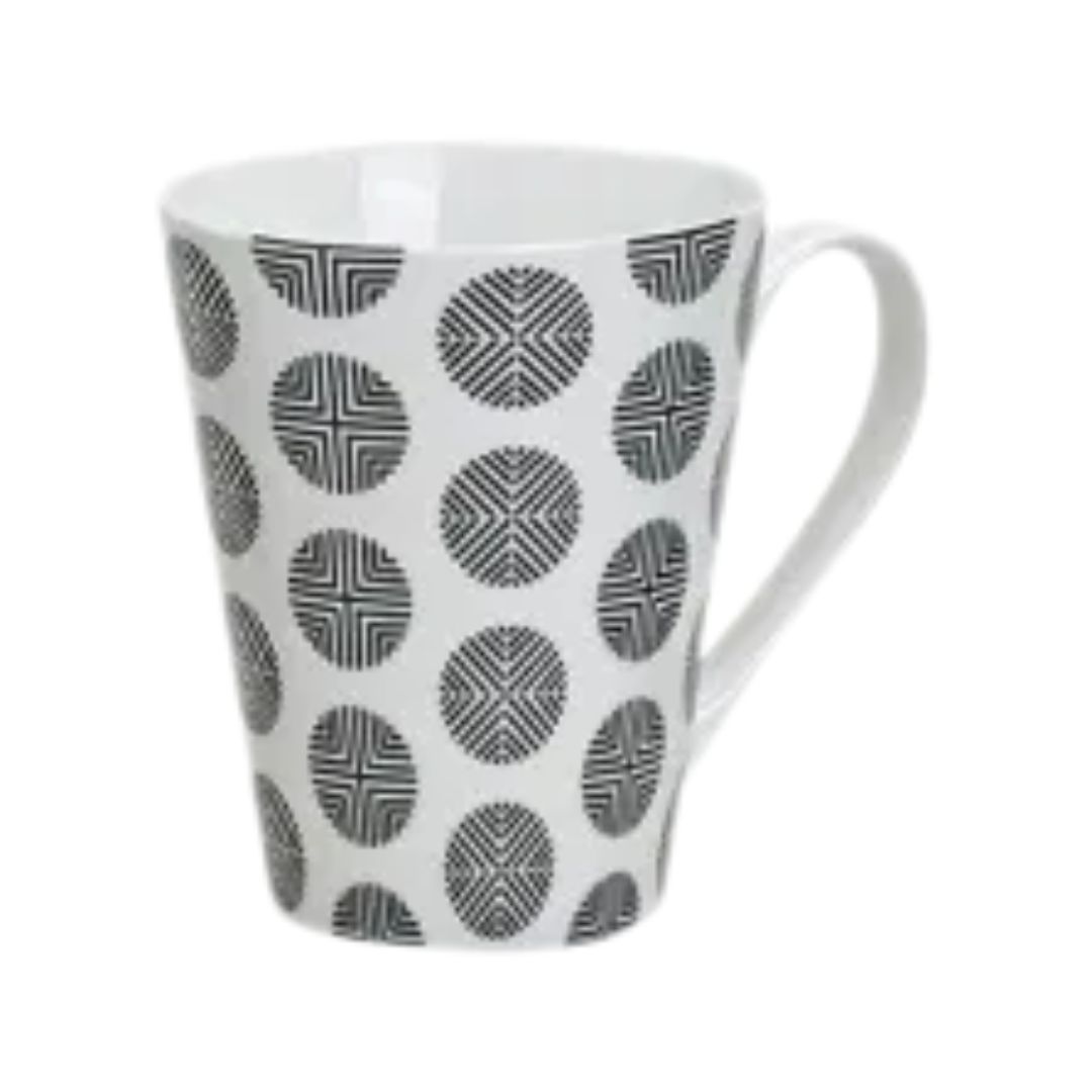 Tazza Bianca cerchi neri