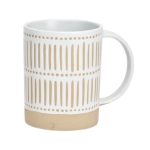 Tazza bianca e beige