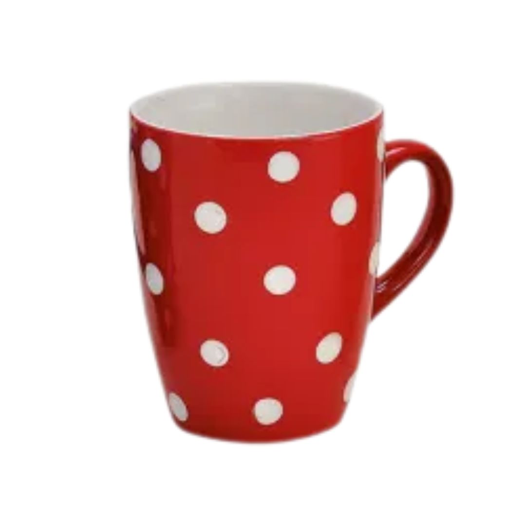Tazza a pois Rossa
