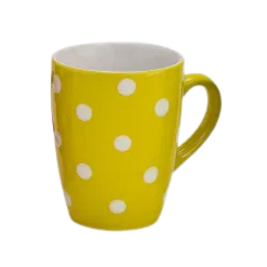 Tazza a pois Gialla