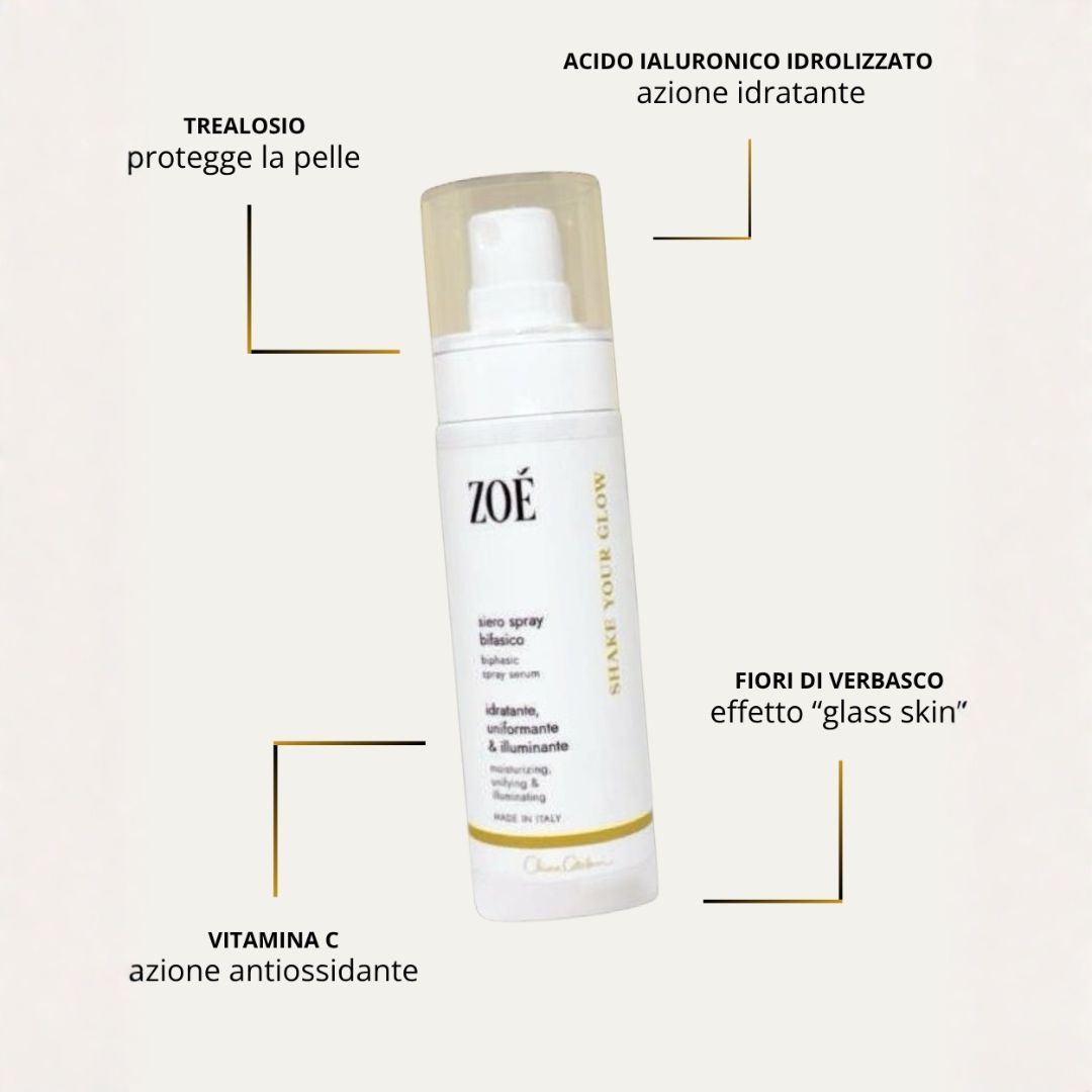 Shake your glow Siero Spray Bifasico Viso e Corpo Zoè