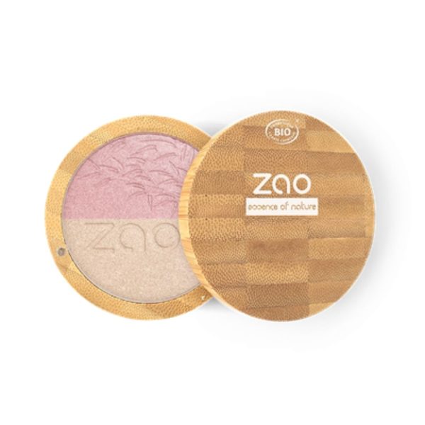 Shine-up Powder duo 311 Pink e gold Zao Makeup