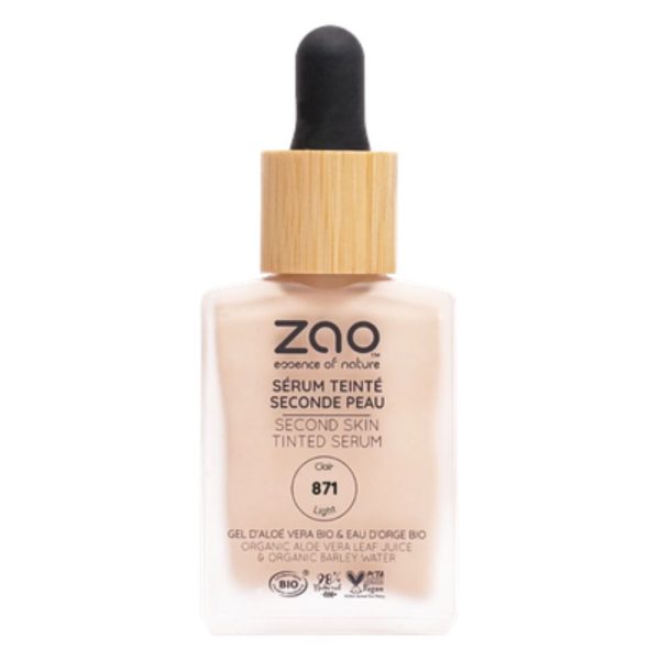Second skin tinted serum 871 Light Zao Makeup