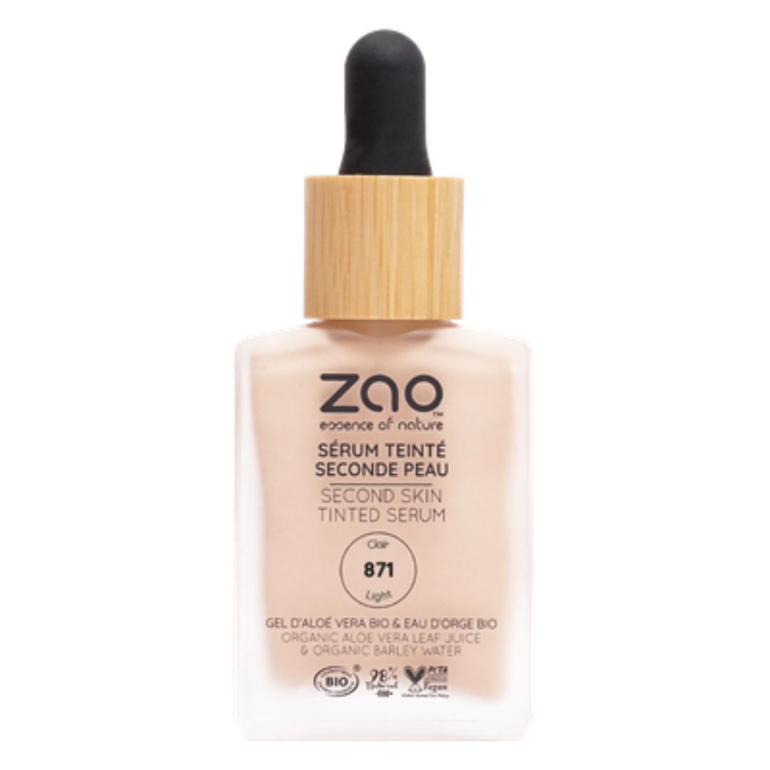 Second skin tinted serum 871 Light Zao Makeup