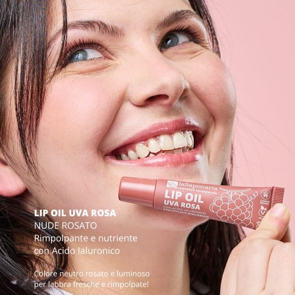 Lip Oil colorato Uva rosa - La Saponaria - immagine 2