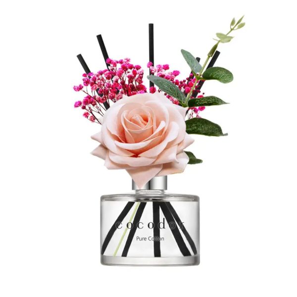 Flower Collection Diffusore a bastoncini Rose pure cotton Cocodor
