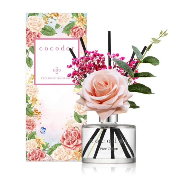 Flower Collection Diffusore a bastoncini Rose pure cotton - Cocodor - immagine 1