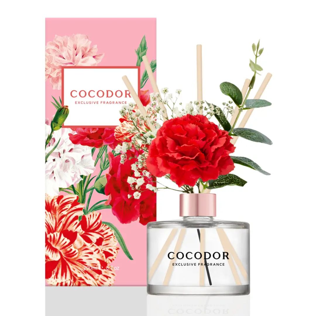 Flower Collection Diffusore a bastoncini Carnation muschio bianco Cocodor