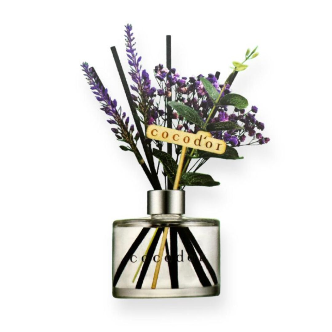 Flower Collection Diffusore a bastoncini Lavanda pure cotton Cocodor