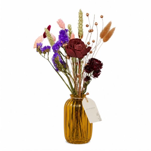 Fiori Secchi in Bottiglia Mix Terra Ocra Wildflowers by Florietta