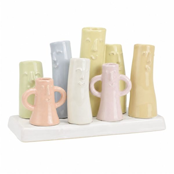 Vaso volti in ceramica