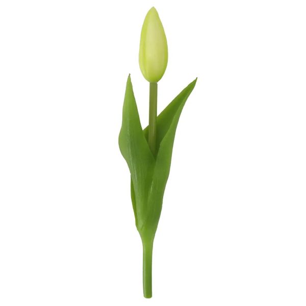 Tulipano con piccolo bocciolo in plastica Crema Bianco