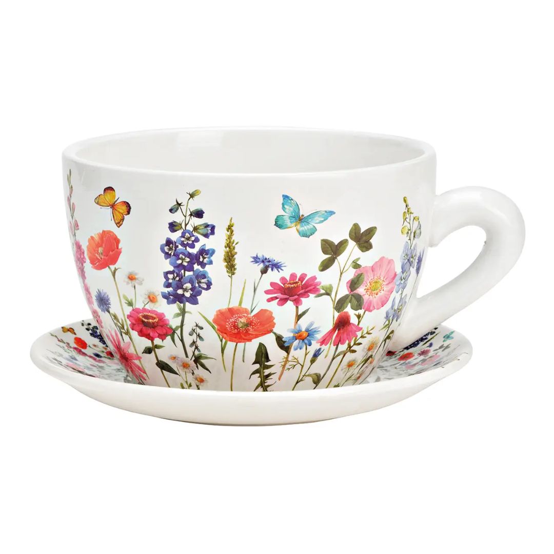 Tazzona con fiori