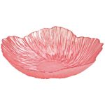 Piatto fiore in vetro rosa