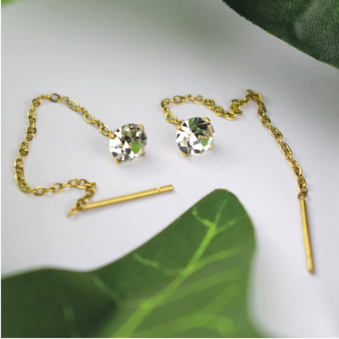 Orecchini Placcati Oro 18K Punto Luce Pendente 2Easy New Bijoux