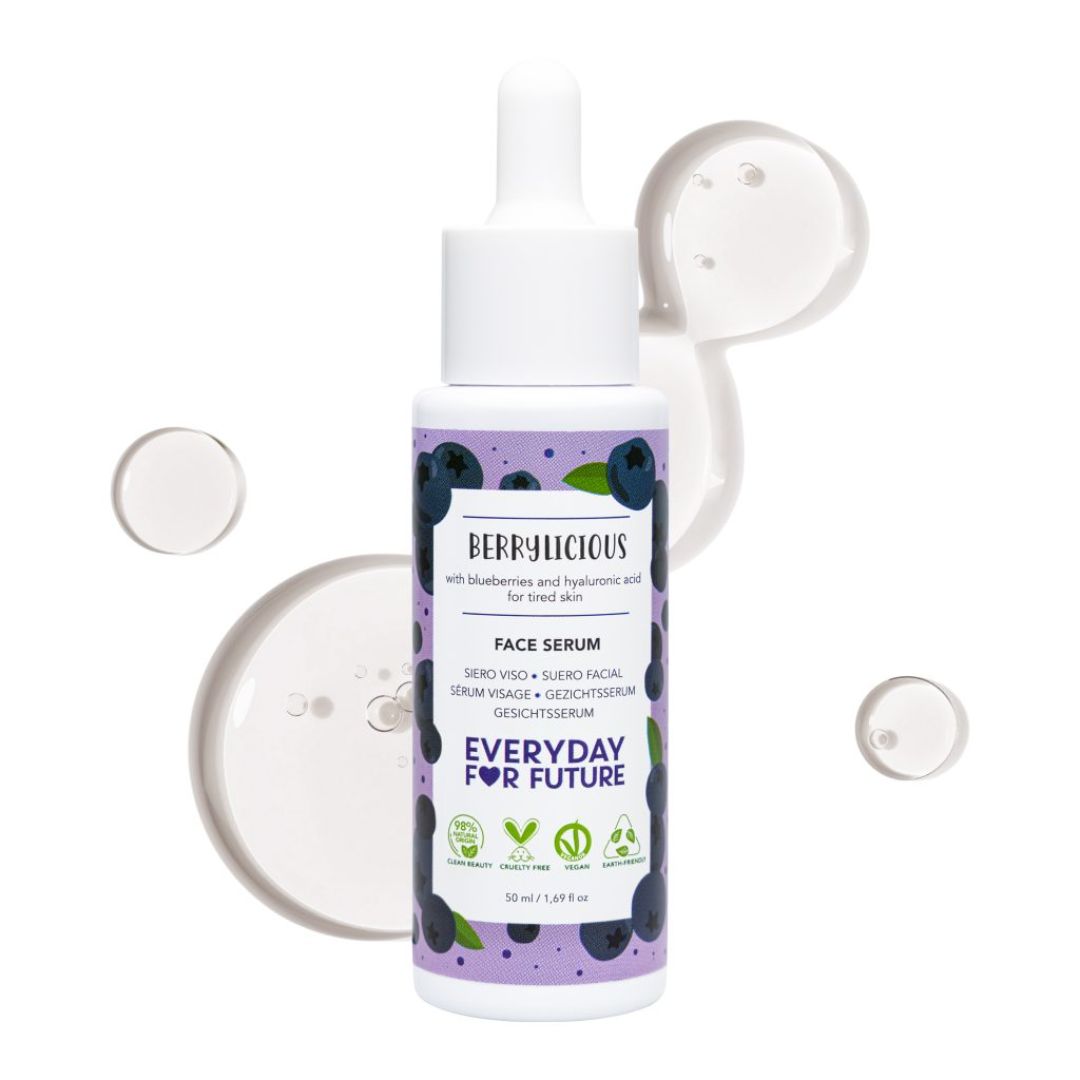 Siero Viso con Acido Ialuronico ed Estratto di Mirtilli berrylicious Everyday For Future
