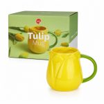 Tazza a forma di tulipano gialla