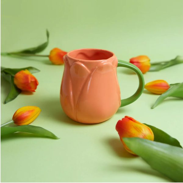 Tazza a forma di tulipano arancione