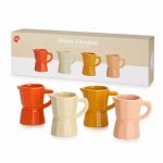 Set di 4 tazzine da espresso Moka colorate in ceramica