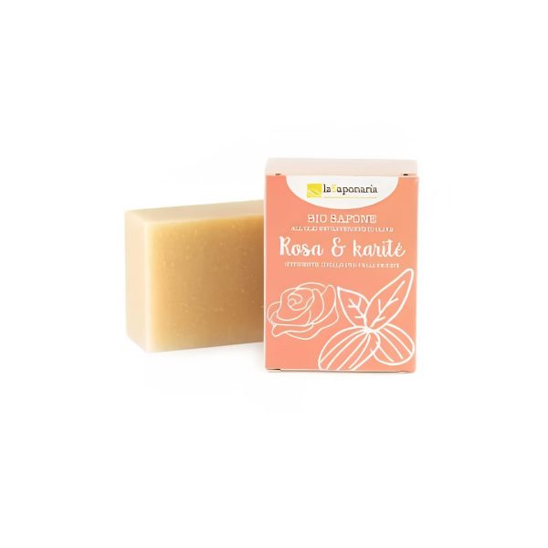 Sapone rosa e burro di karitè La Saponaria
